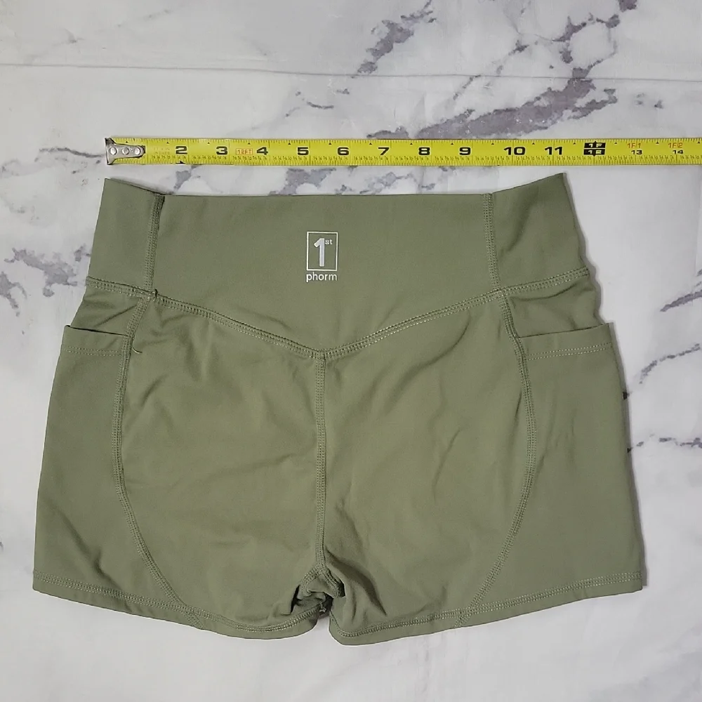 1st Phorm Green Athletic Shorts - Picture 3 of 5